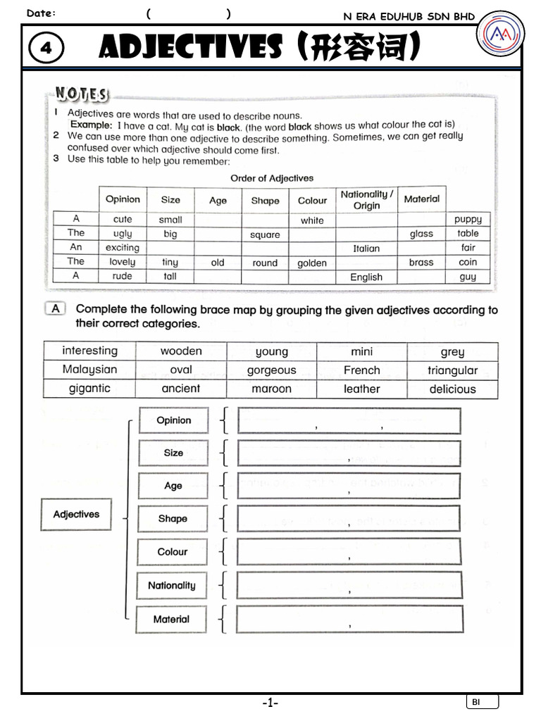 4ADJECTIVES | PDF