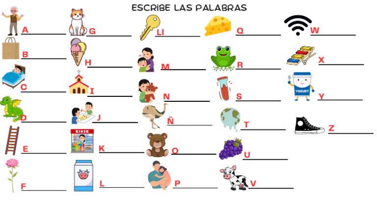 Escribe Las Palabras | PDF