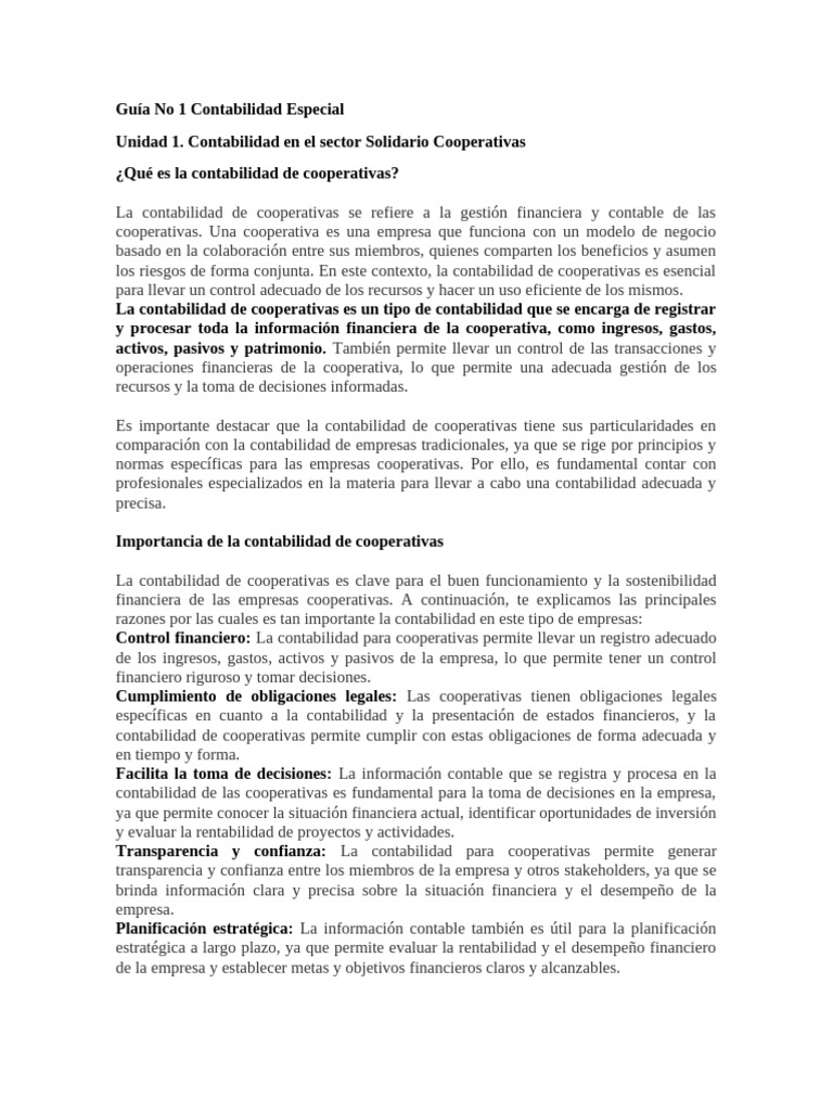 Guía | PDF | Contabilidad | Estado financiero