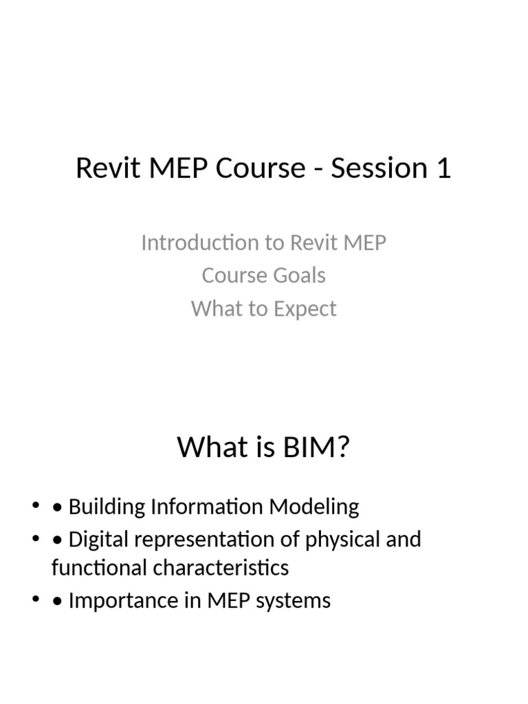 Revit Mep Session 1 Pdf