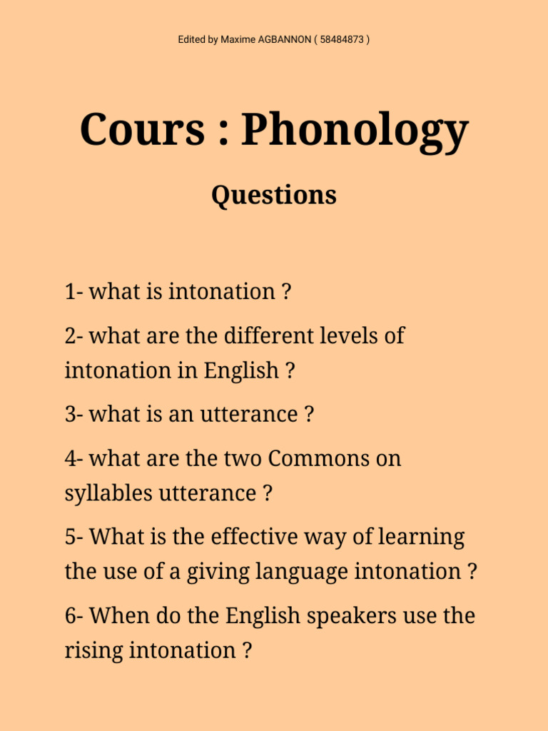 Understanding English Intonation Basics | PDF | Tone (Linguistics ...