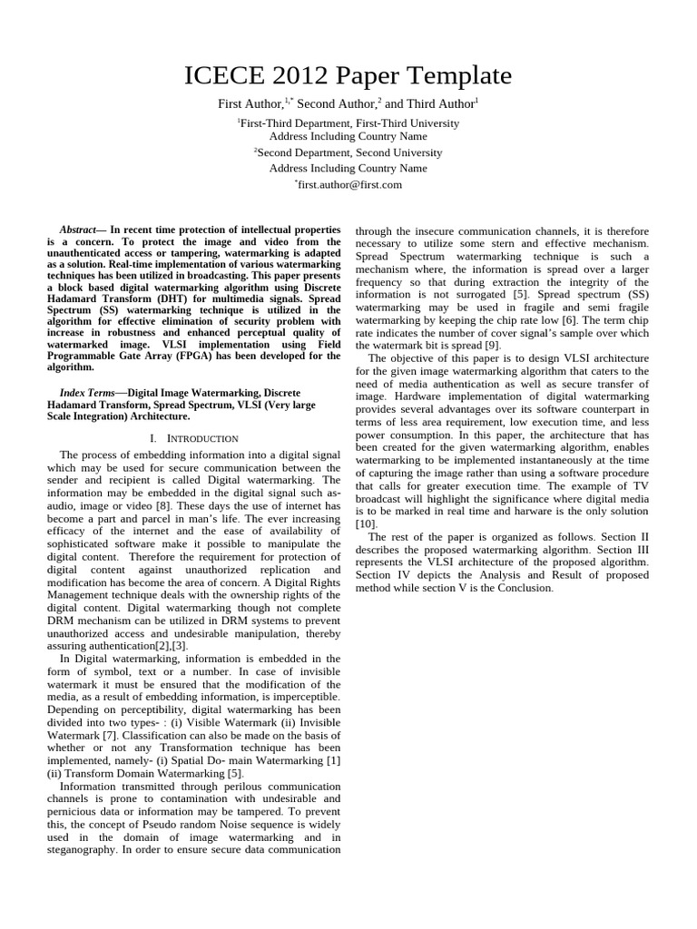 ICECE 2012 Paper Template | PDF | Computer Engineering
