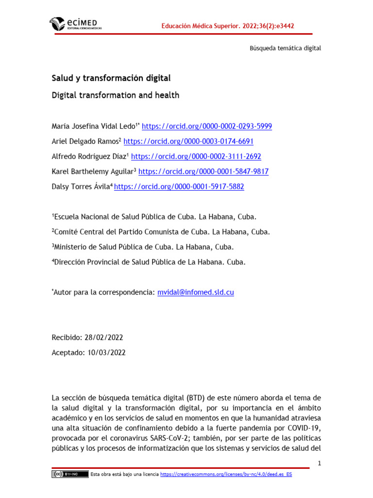 Transformación Digital en Salud México 2022 | PDF | Tecnología de ...