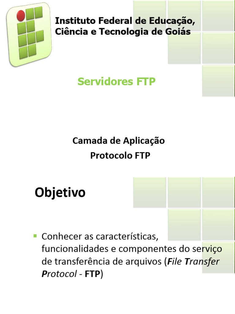 Características e Funcionamento do FTP | PDF | Protocolo de ...