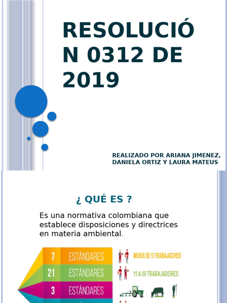3.2.7 Resolución 0312 de 2019 | PDF | Derecho laboral | Valores