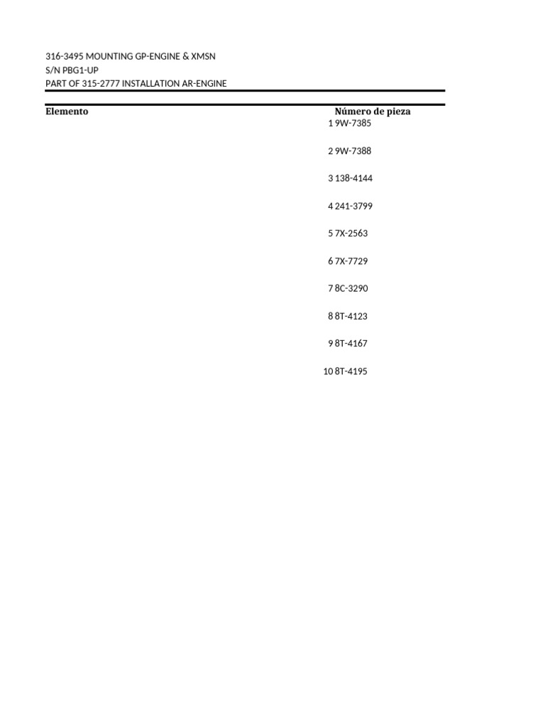 316-3495 Mounting Gp-Engine & XMSN | PDF