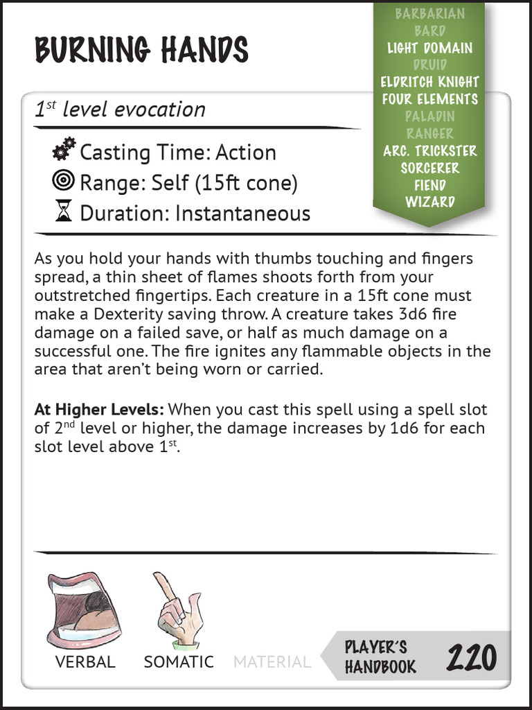 1 Burning Hands | PDF