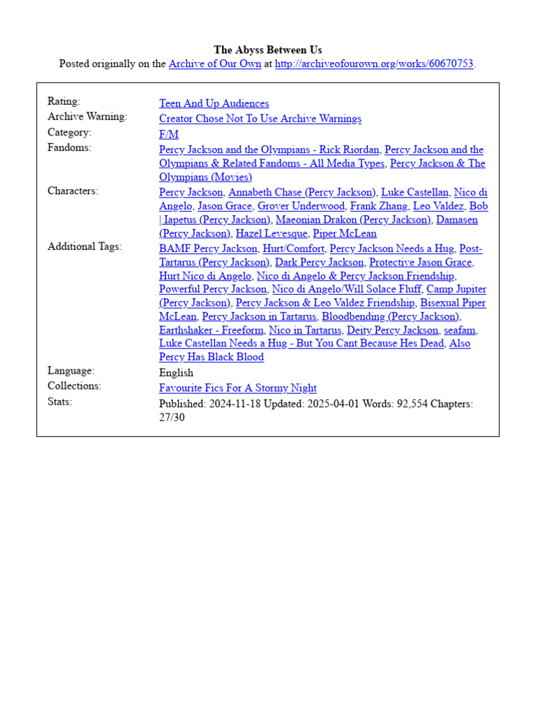 The Abyss Between Us | PDF