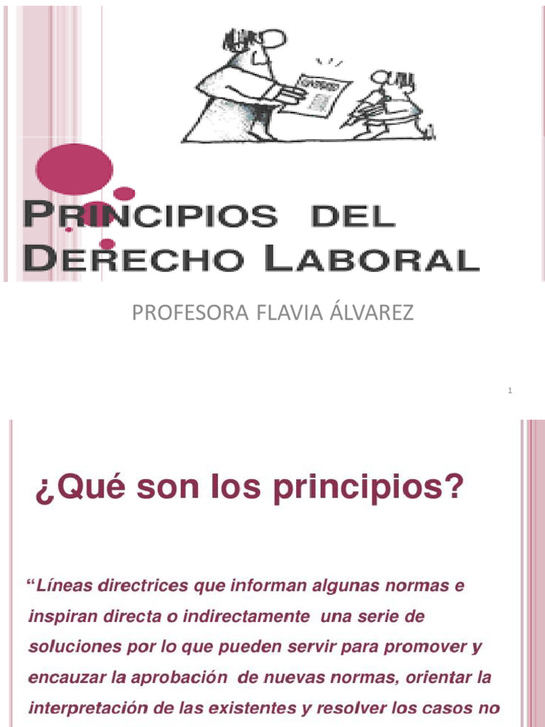 Principios del Derecho Laboral Explicados | PDF | Derecho laboral ...
