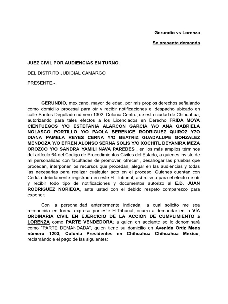 Demanda Parte Actora | PDF | Daños y perjuicios | Demanda judicial