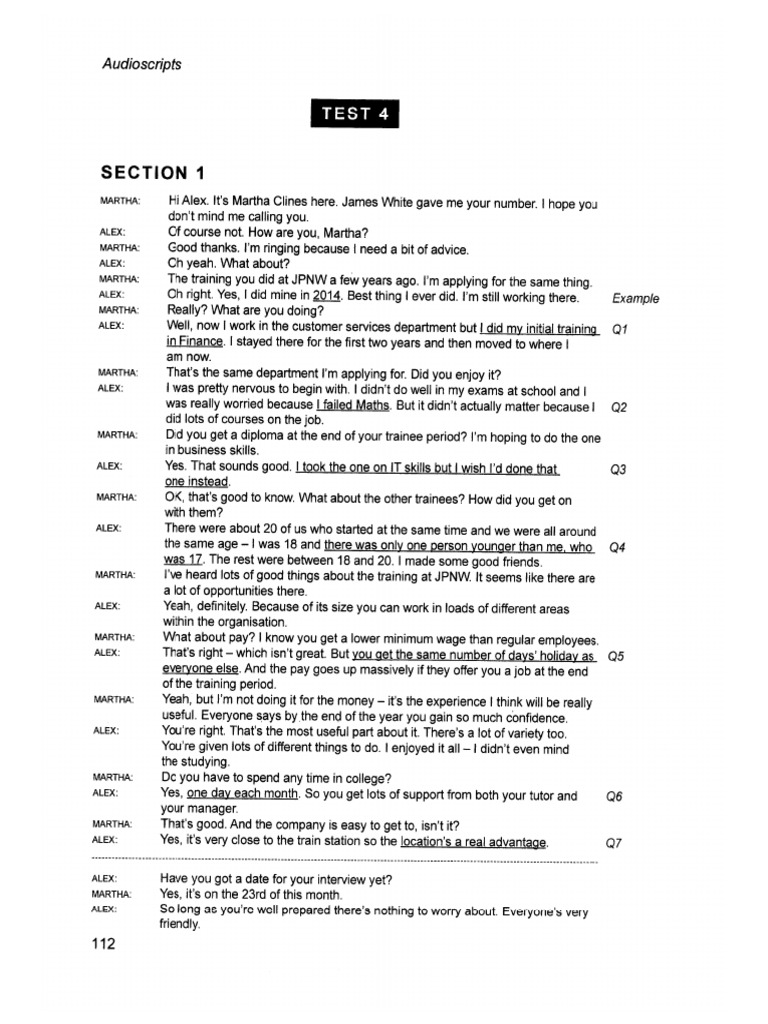 TEST 4 Audioscript | PDF