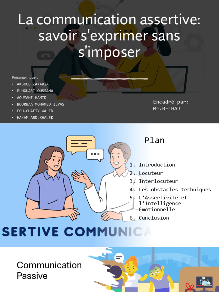 Communication Assertive : Locuteur et Interlocuteur | PDF ...
