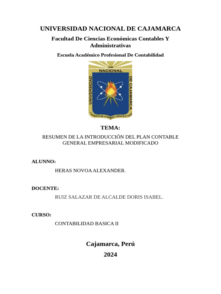 Resumen del PCGE Modificado 2019 | PDF | Contabilidad | normas ...