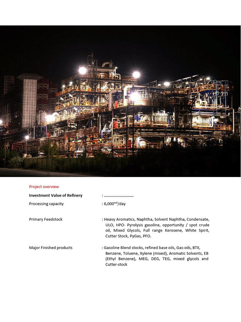 HIRC Refinery: Sustainable Hydrocarbon Processing | PDF | Distillation ...