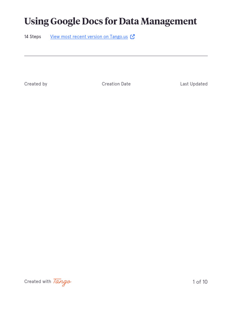 Using Google Docs For Data Management | PDF