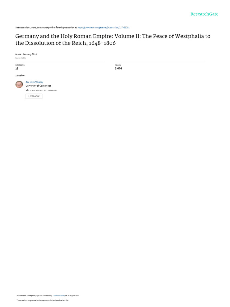 Germany and the Holy Roman Empire History | PDF | Holy Roman Empire ...