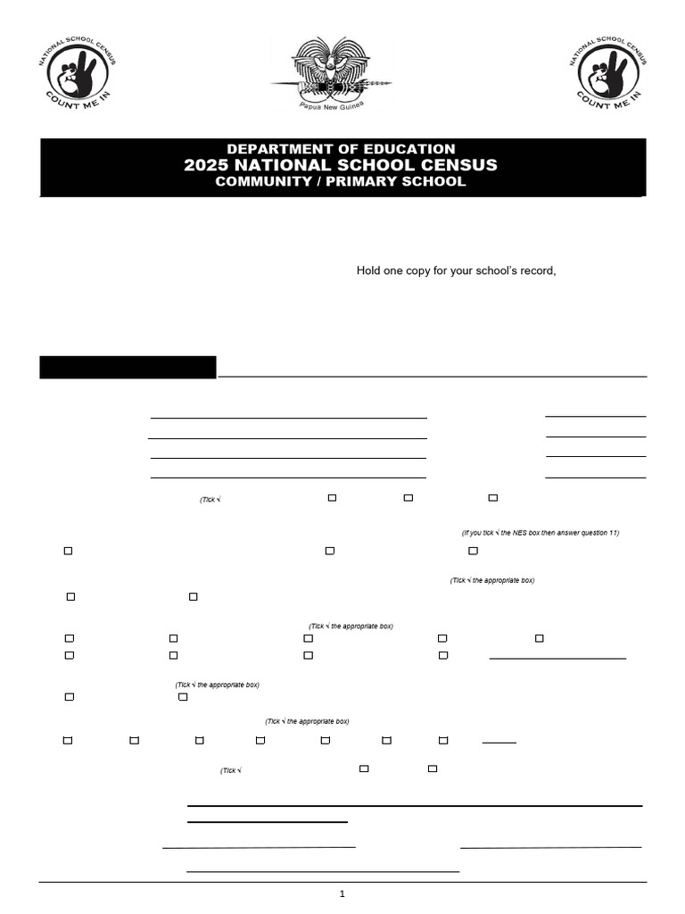 2025 National School Census Guidelines | PDF | Toilet | Teachers