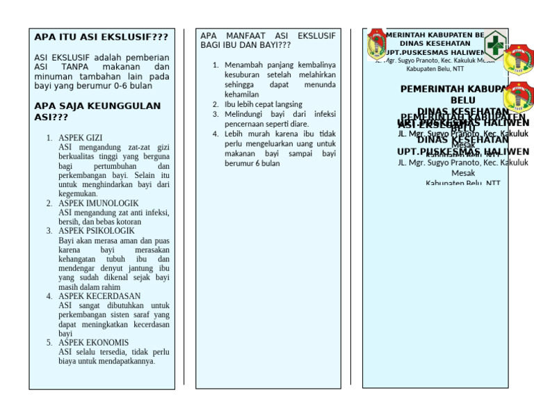LEAFLET ASI EKSLUSIF | PDF