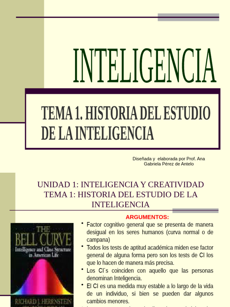 CLASE 1 HISTORIA DEL ESTUDIO de LA INTELIGENCIA | PDF | Cociente de ...