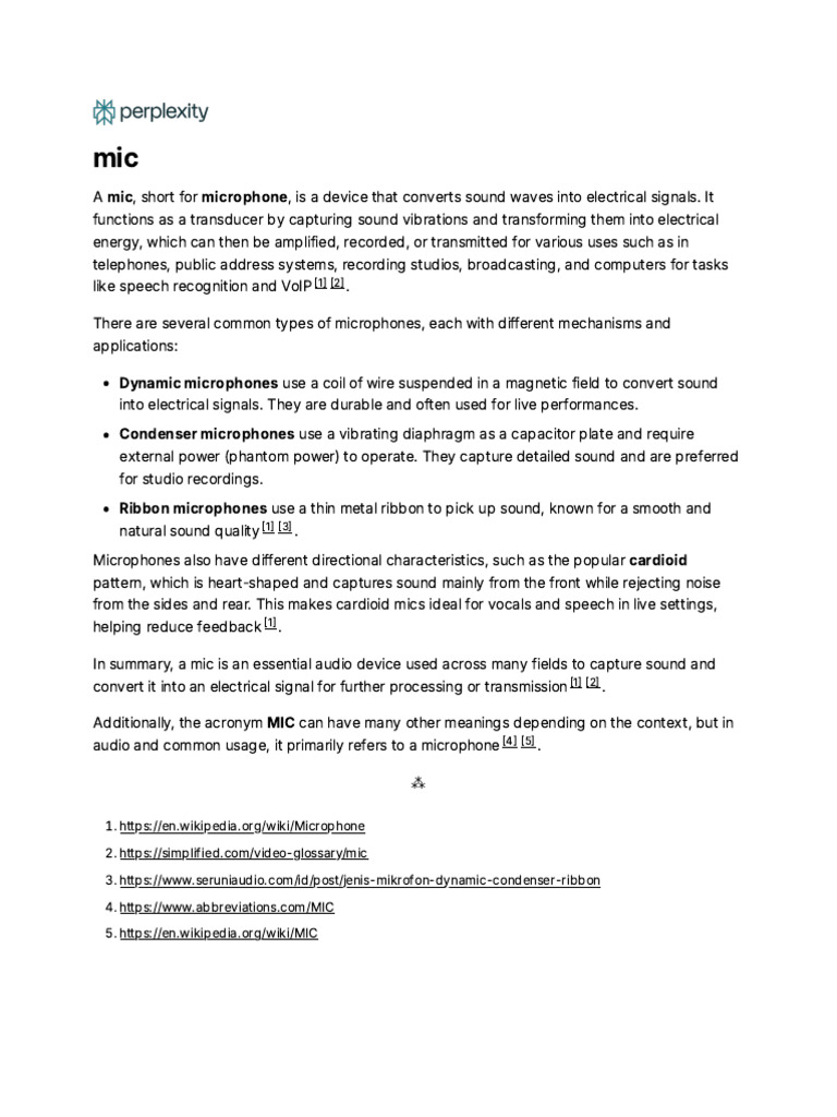 Mic | PDF