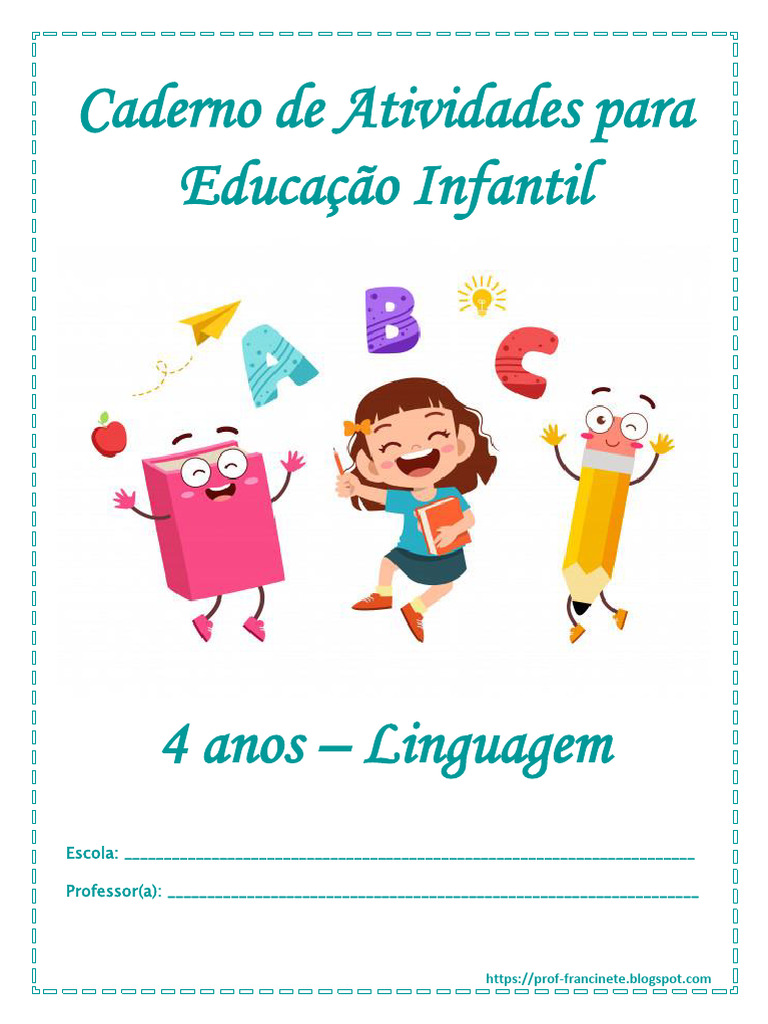 Caderno de Atividades para Educação Infantil | PDF | Vogal | Voz humana