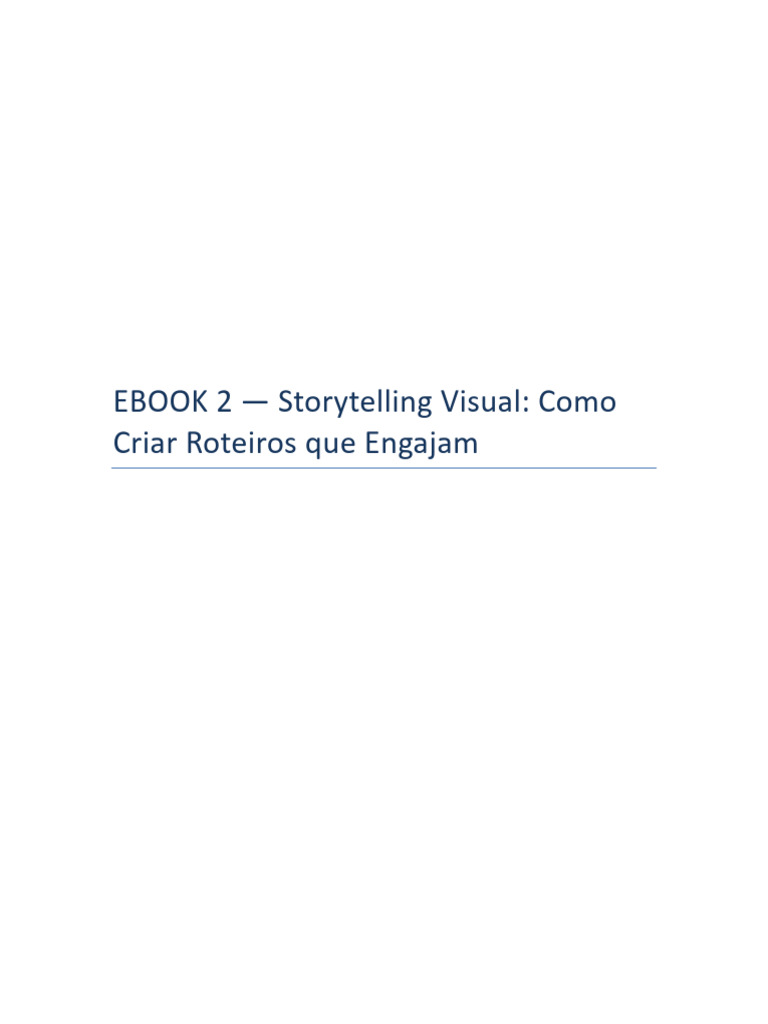 Roteiros de Storytelling Visual | PDF