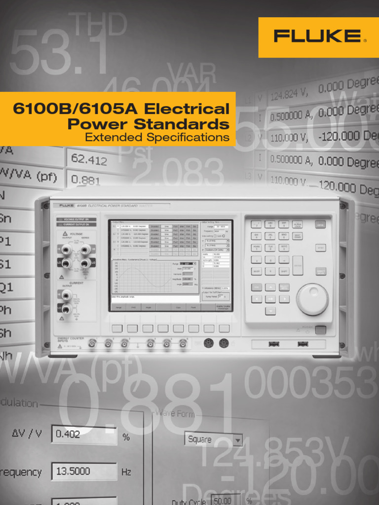Fluke 6105A/6100B Specs Overview | PDF | Electrical Impedance ...