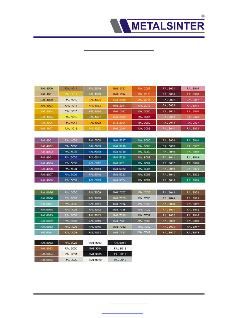 CATÁLOGO DE CORES | PDF