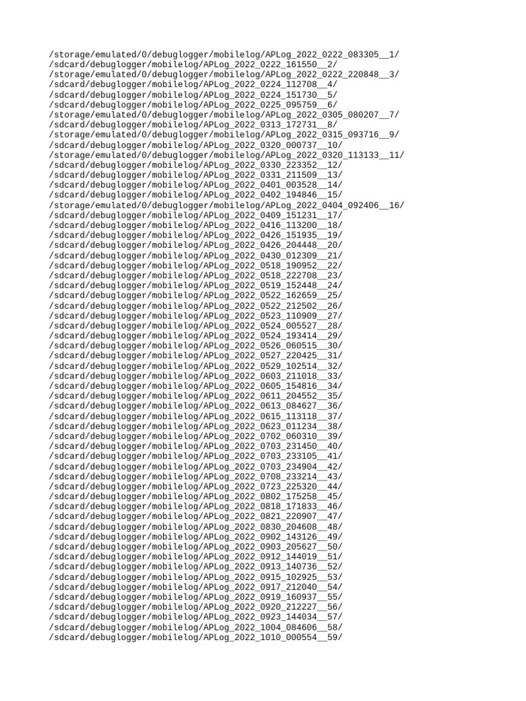 Mobile Log File Archive 2022-2023 | PDF