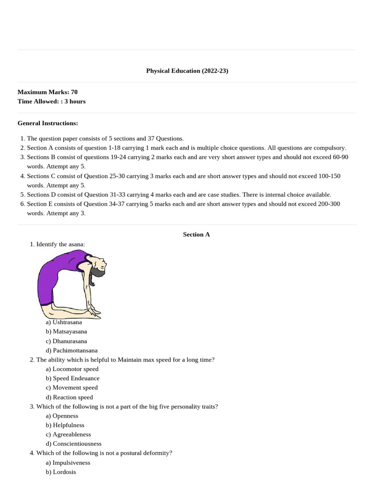 Physical Education (Pre-Board-2) | PDF | Isaac Newton