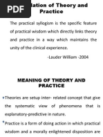 Correlation of Theory and Practice