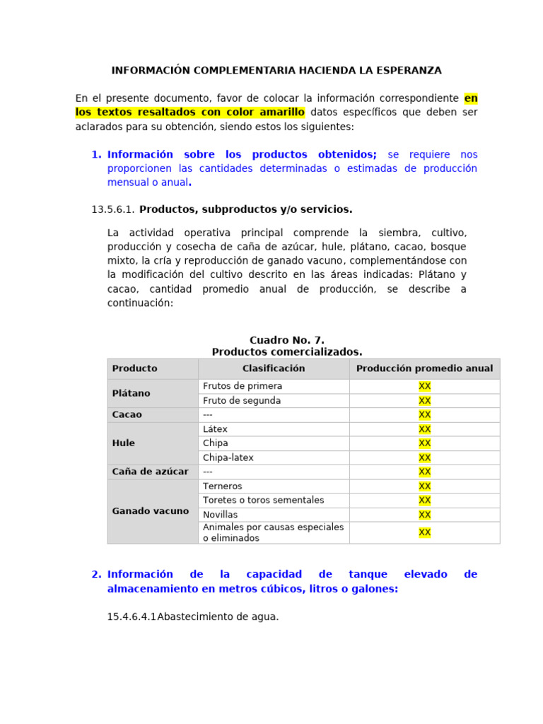 Información Complementaria Haciena La Esperanza | PDF | Residuos