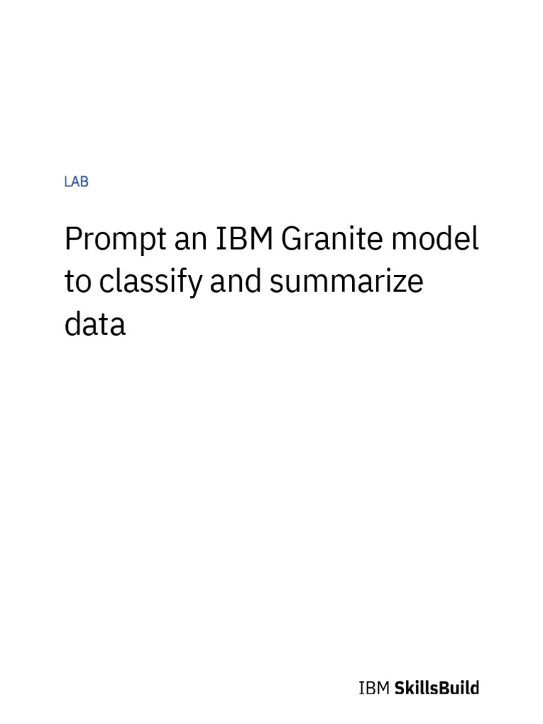 IBM Granite for Review Analysis Lab | PDF | Trademark | Marketing