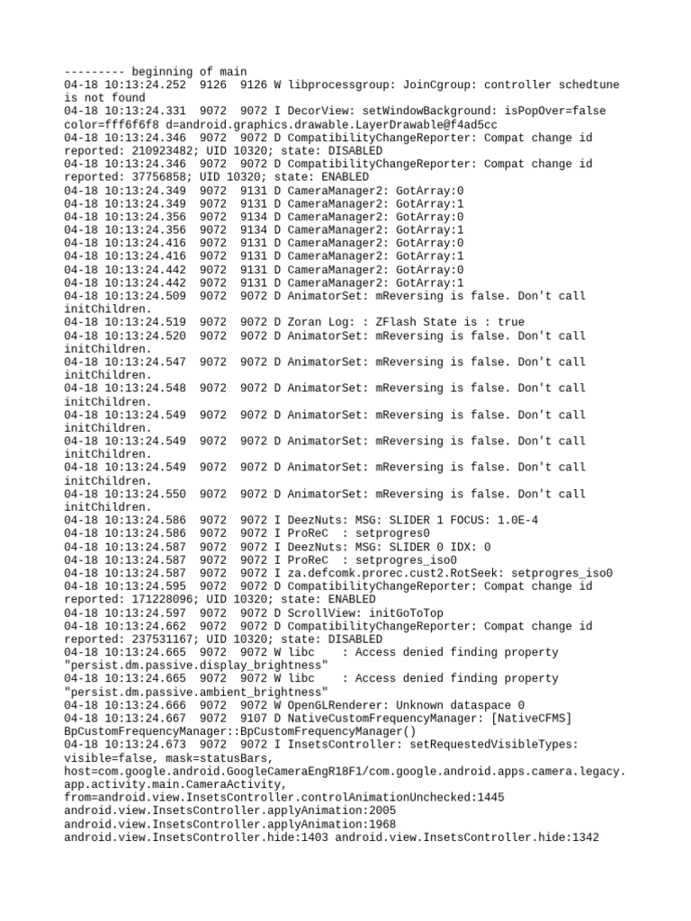 Android Camera Log Analysis | PDF | Computing | Digital Technology