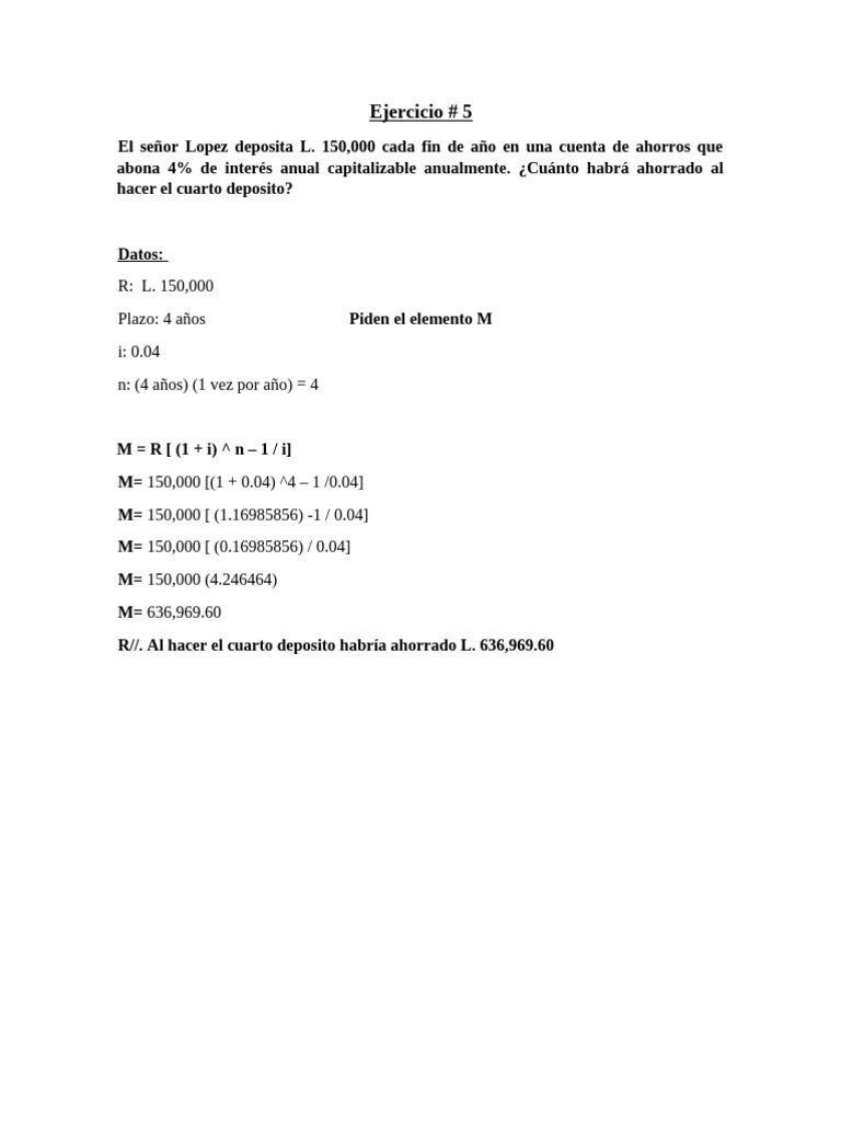 Ejercicio 5 | PDF
