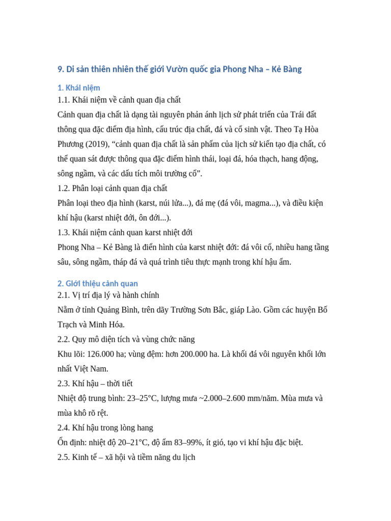 Tieu Luan Phong Nha Ke Bang | PDF