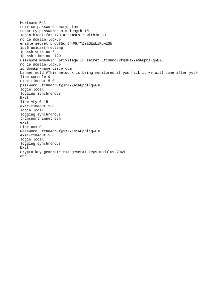 12.6.1 Packet Tracer - Troubleshooting Challenge - Document The Network  (Answers) | PDF