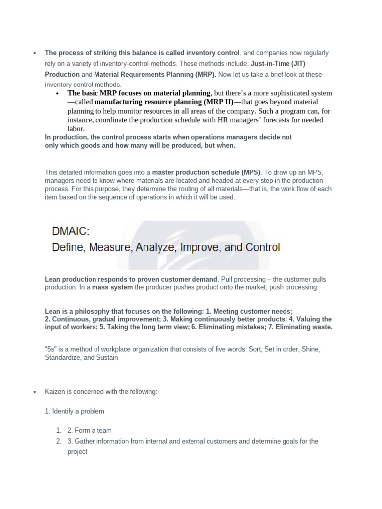 Inventory Control Methods Explained | PDF | Lean Manufacturing | Supply ...