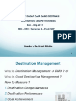 Konsep Dasar Daya Saing Destinasi Destination Competitiveness Beb - Odp 2012 MKI - DEC / Semester 8 - Prodi SDP