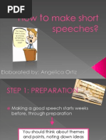 How To Make Short Speeches