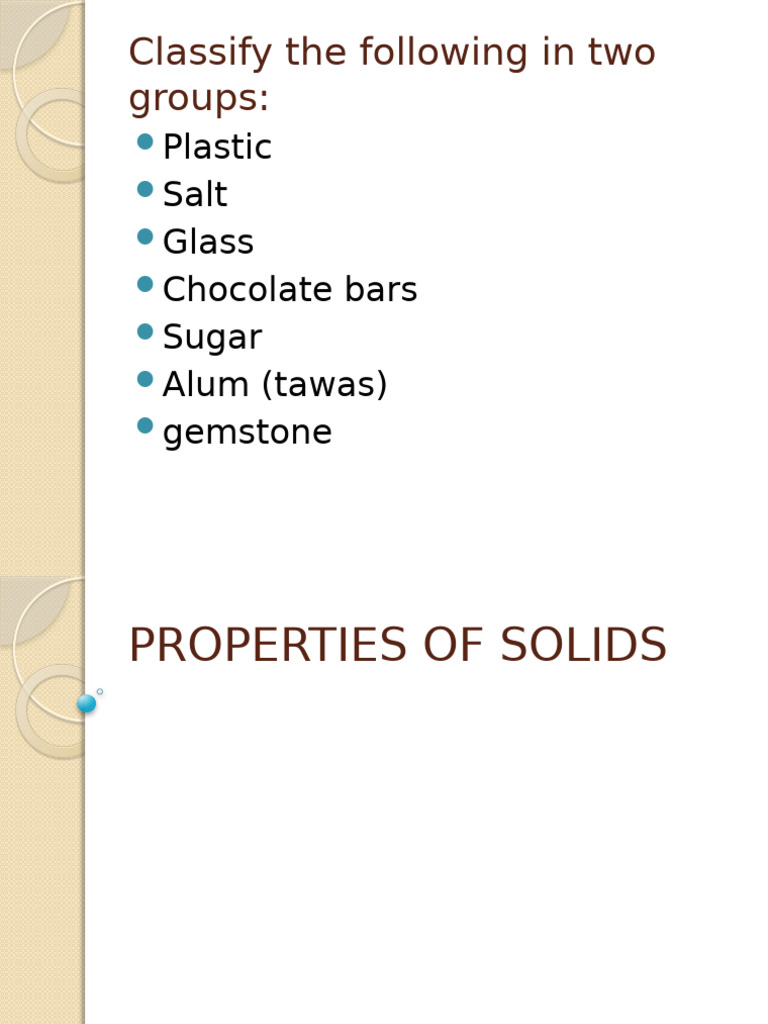 Properties of Solids | PDF | Crystal | Solid