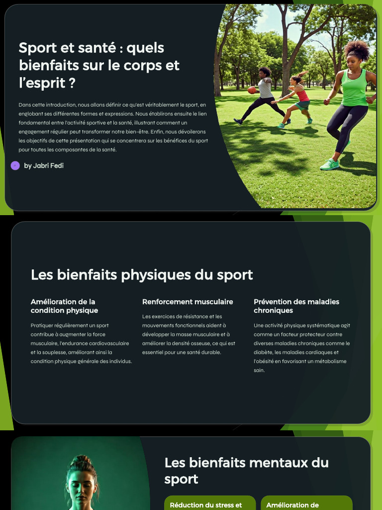 Bienfaits du sport sur corps et esprit | PDF | Des sports | Psychologie