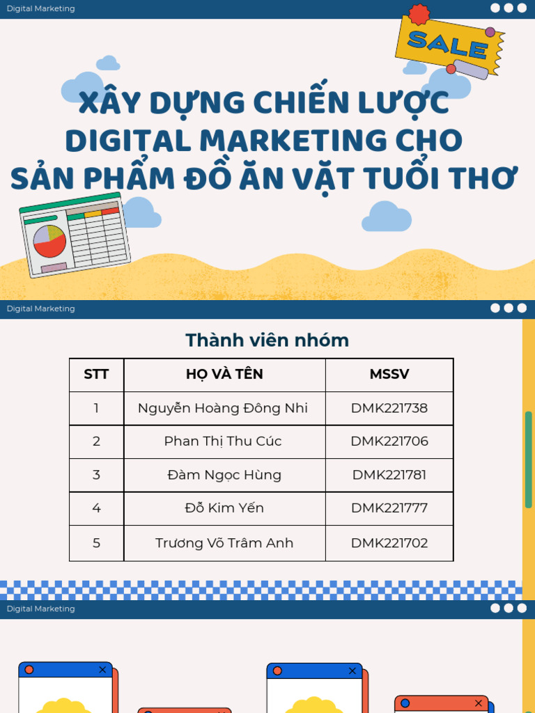 Xây Dựng Chiến Lược Digital Marketing Cho Sản Phẩm Đồ Ăn Vặt Tuổi Thơ | PDF