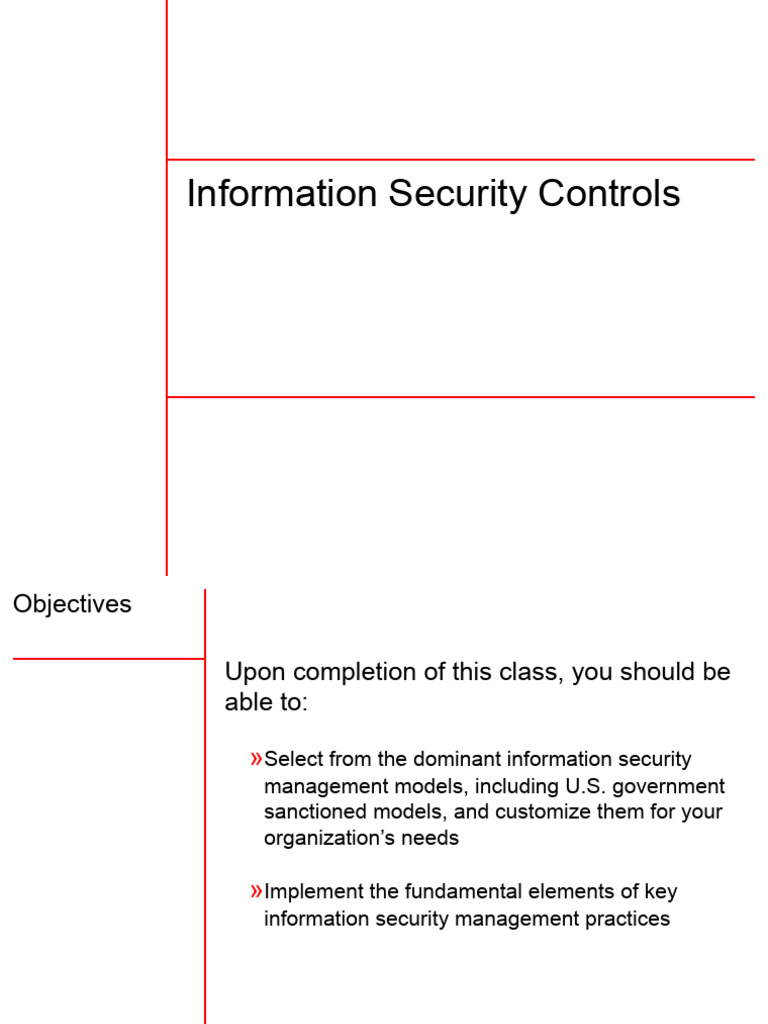 Key Information Security Controls Guide | PDF | Computer Security ...