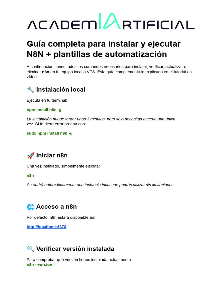 Guía Completa para Instalar y Ejecutar N8N de Forma Gratuita e ...