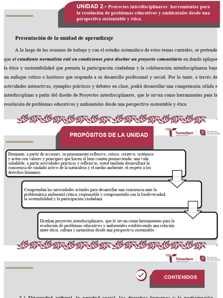 Presentación Unidad II | PDF | Sustentabilidad | Entorno natural