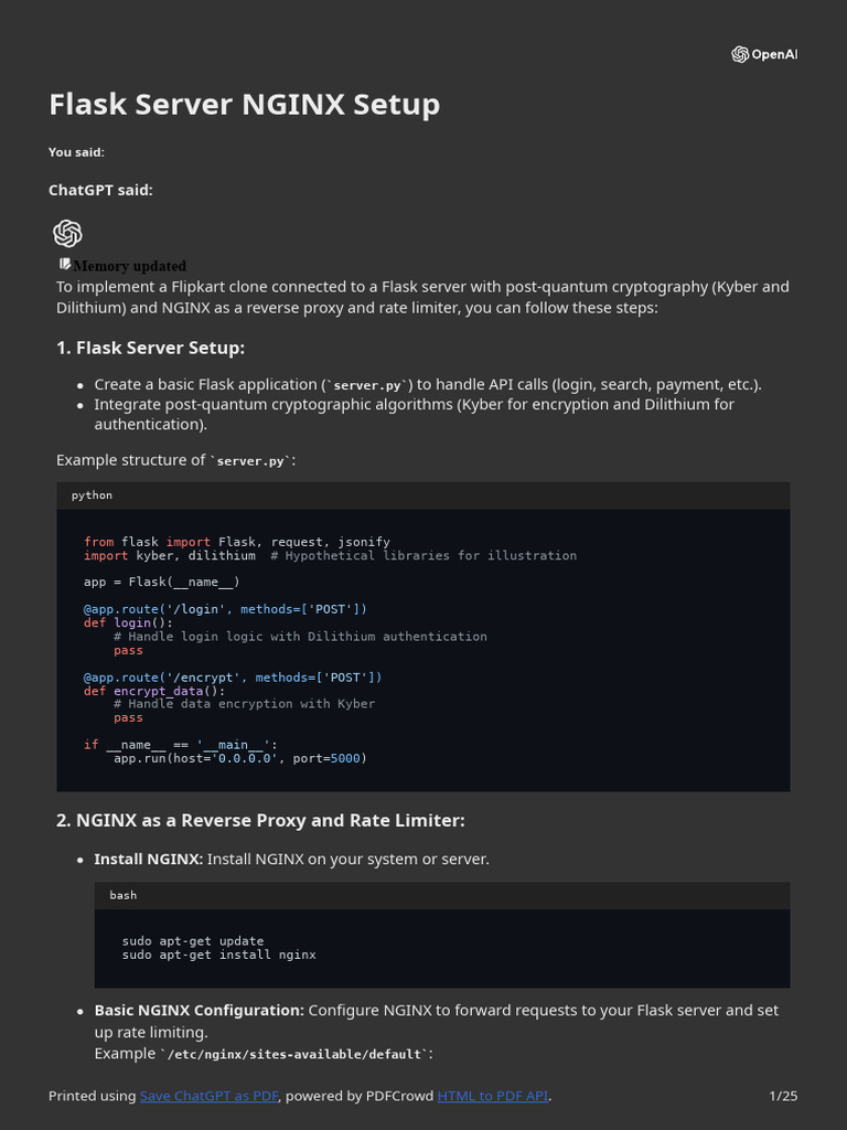 Flask Server NGINX Setup | PDF | Cloud Computing | Proxy Server