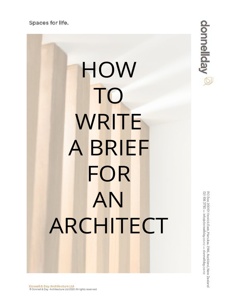 How To Write A Brief For An Architect | PDF | Architect