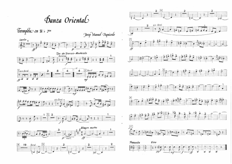 Danza Oriental - Trompeta - 2º | PDF