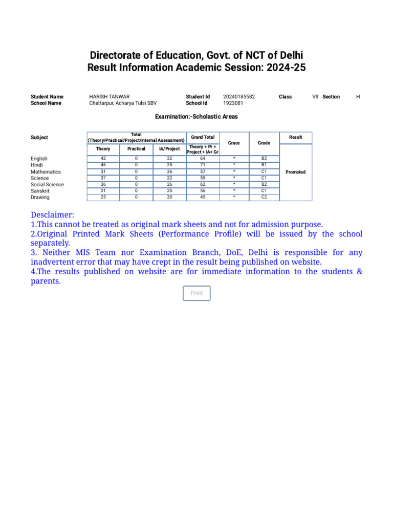 Edustud - Nic.in Result FrmPubliclevelResult 23 24.aspx | PDF